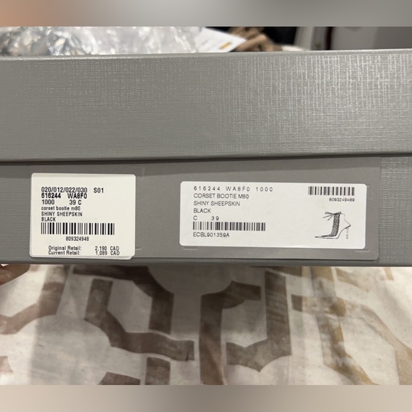 Balenciaga Corset Lace Up Knife Boots in Black - Picture 5 of 15